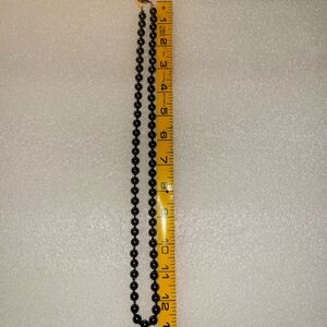 Faux Black Pearls: Single strand